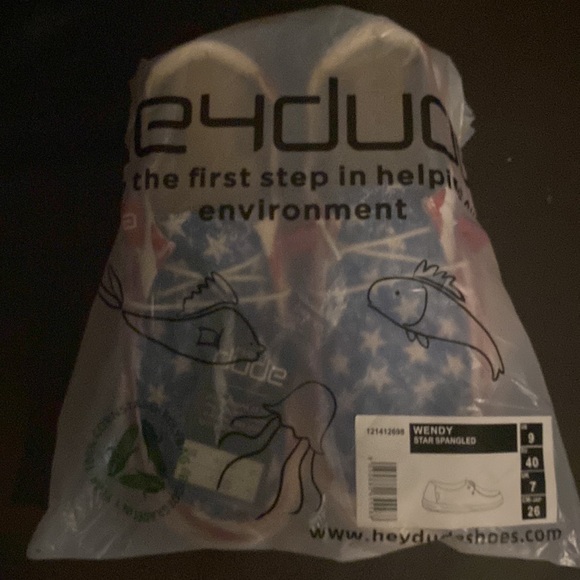 Hey Dude | Wendy Star-Spangled Patriotic American Flag Shoes size 8 - Picture 5 of 5